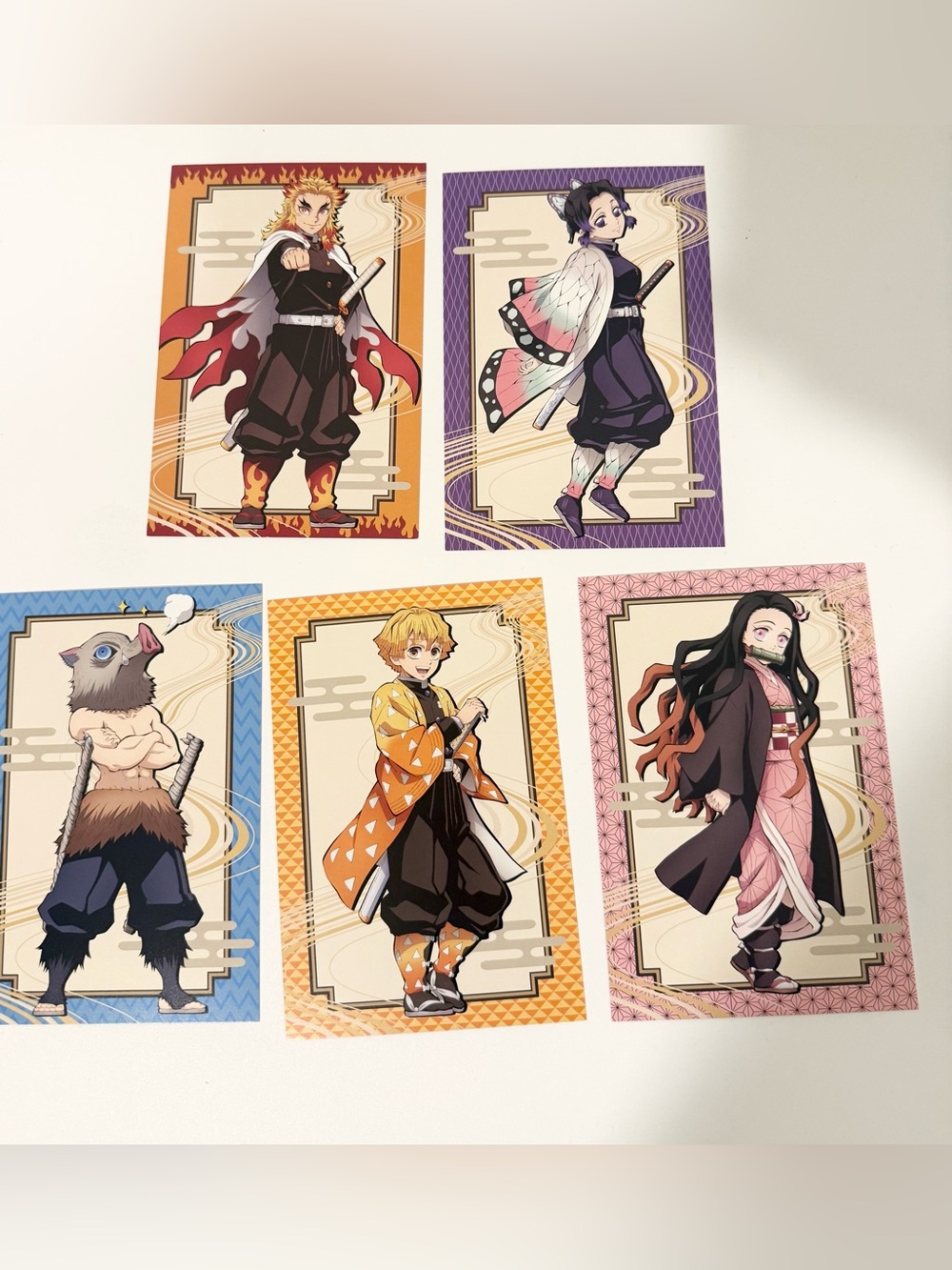 Anime official collectible demon slayer post card set